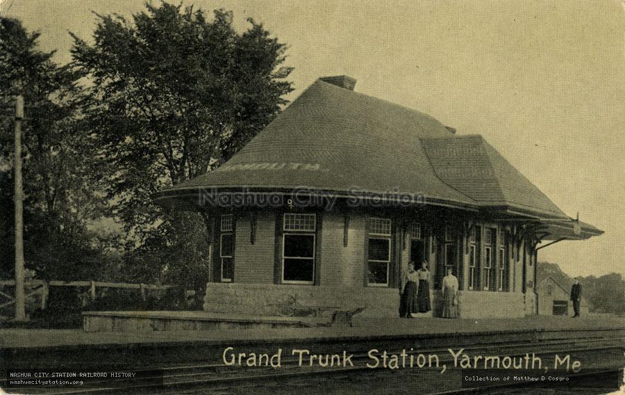 Postcard: Grand Trunk Station, Yarmouth, Maine